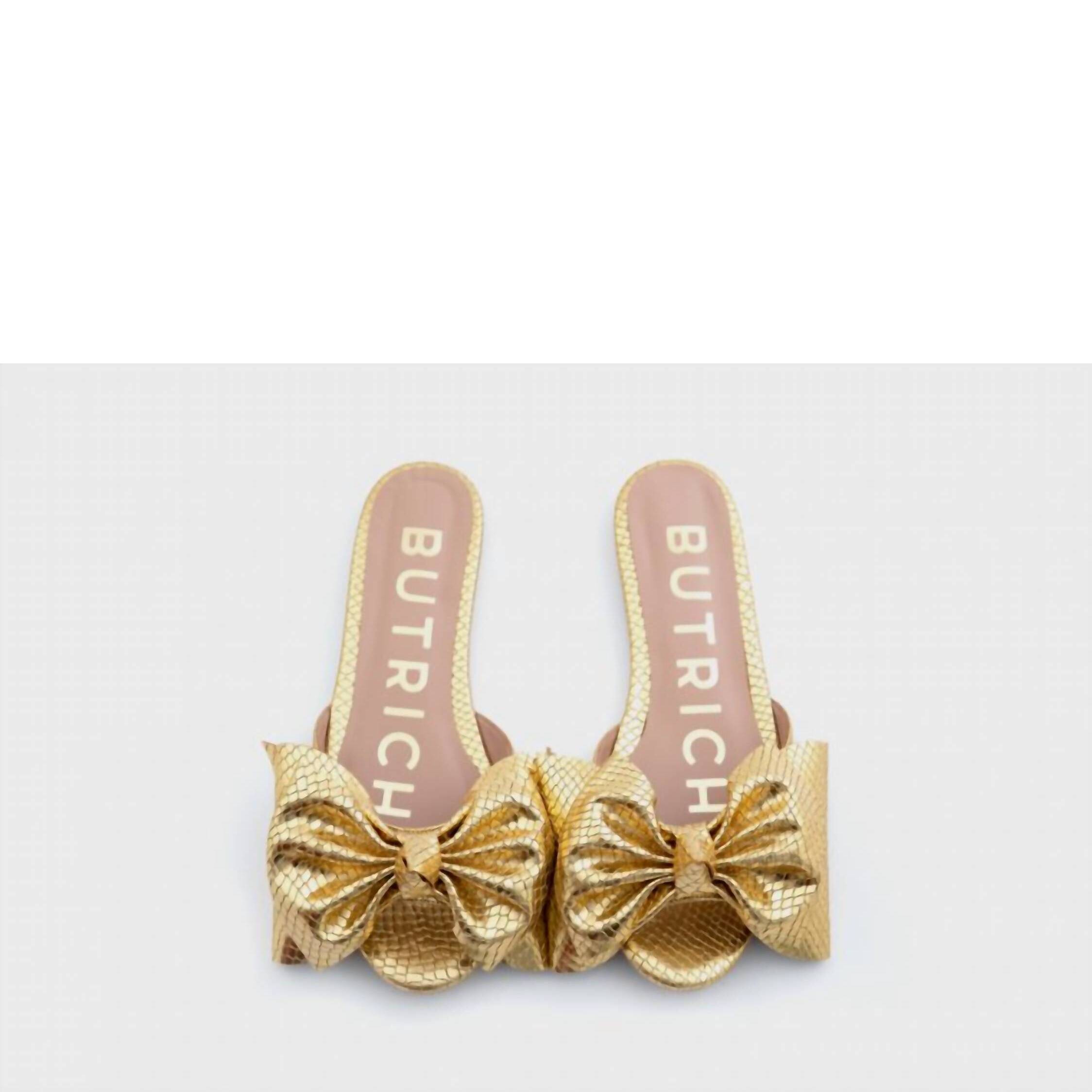 New Butrich Women's Irina Slide Sandal In Gold